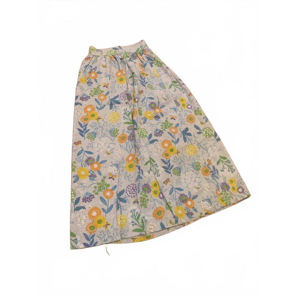 Vintage Women's Floral Print Maxi Skirt